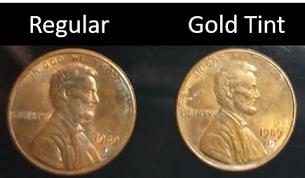 1989-D Gold-like Tint Penny