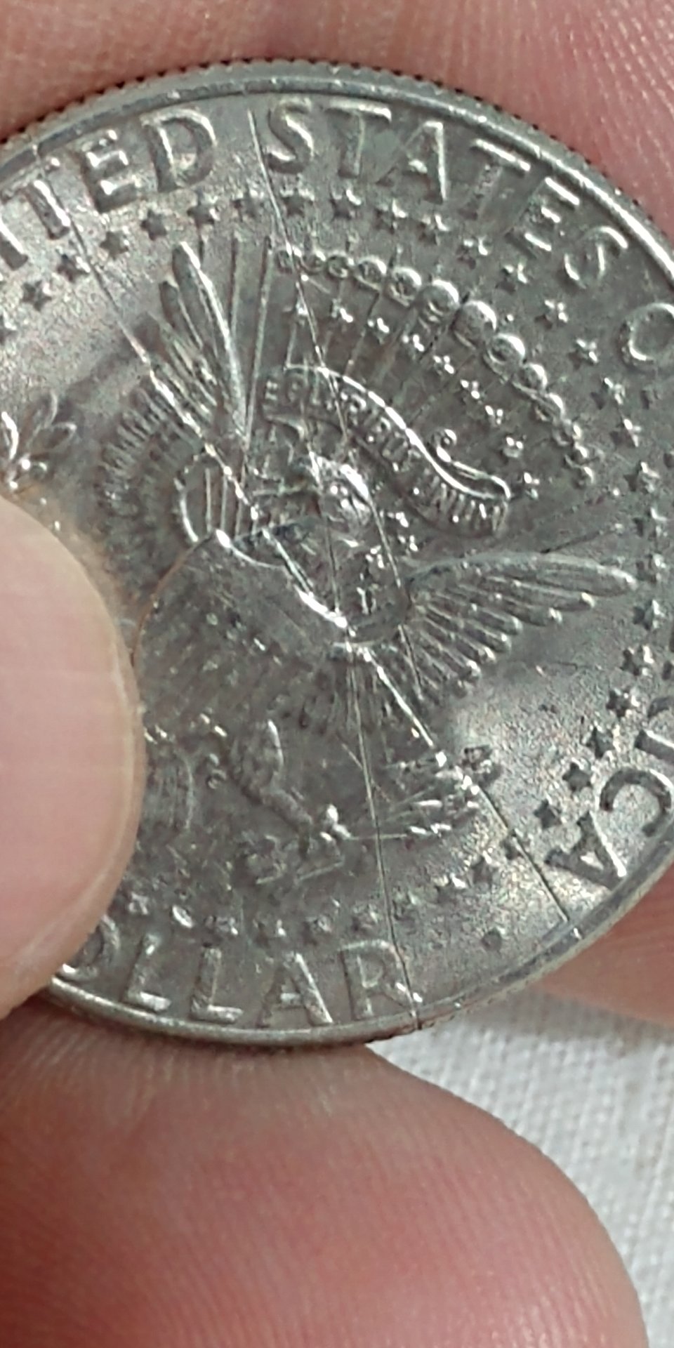 1997 X on Back Half Dollar