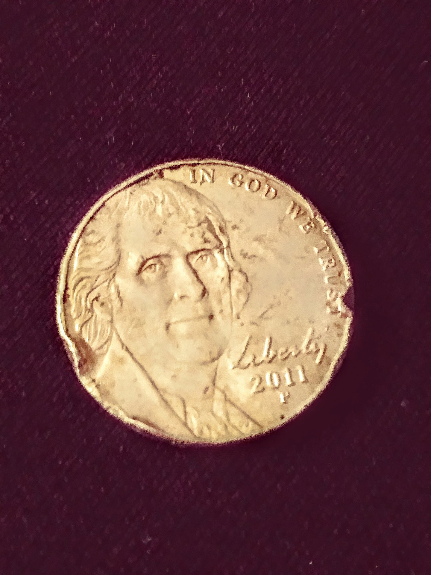 2011P Nickle. Cud errors? Oddly shaped.