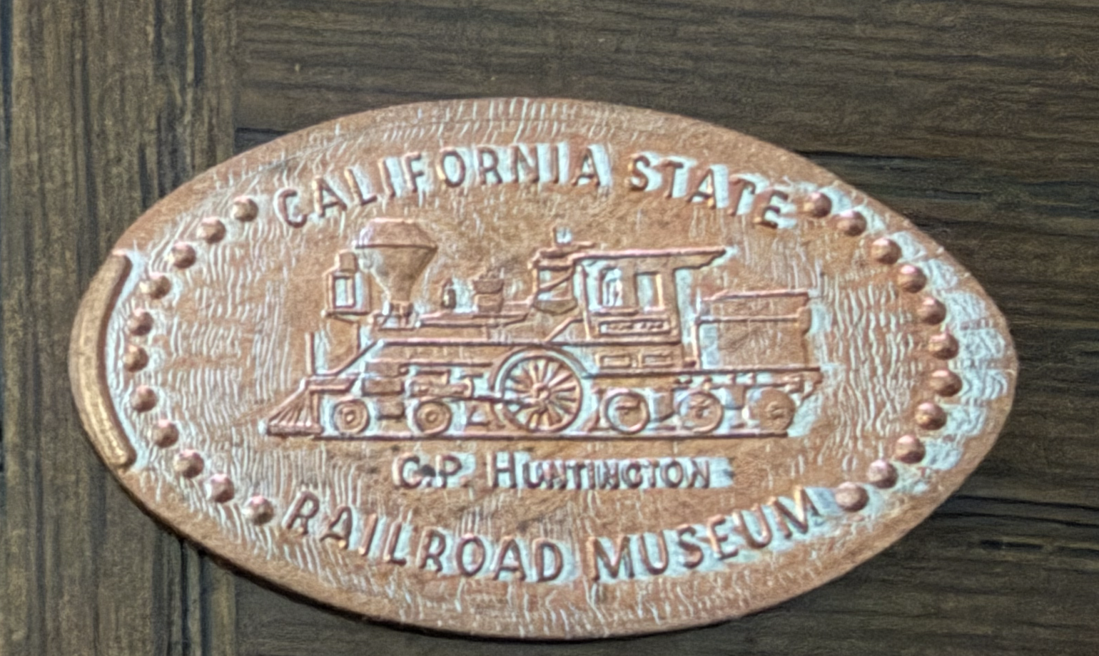 CA Railroad Museum Pressed Cent