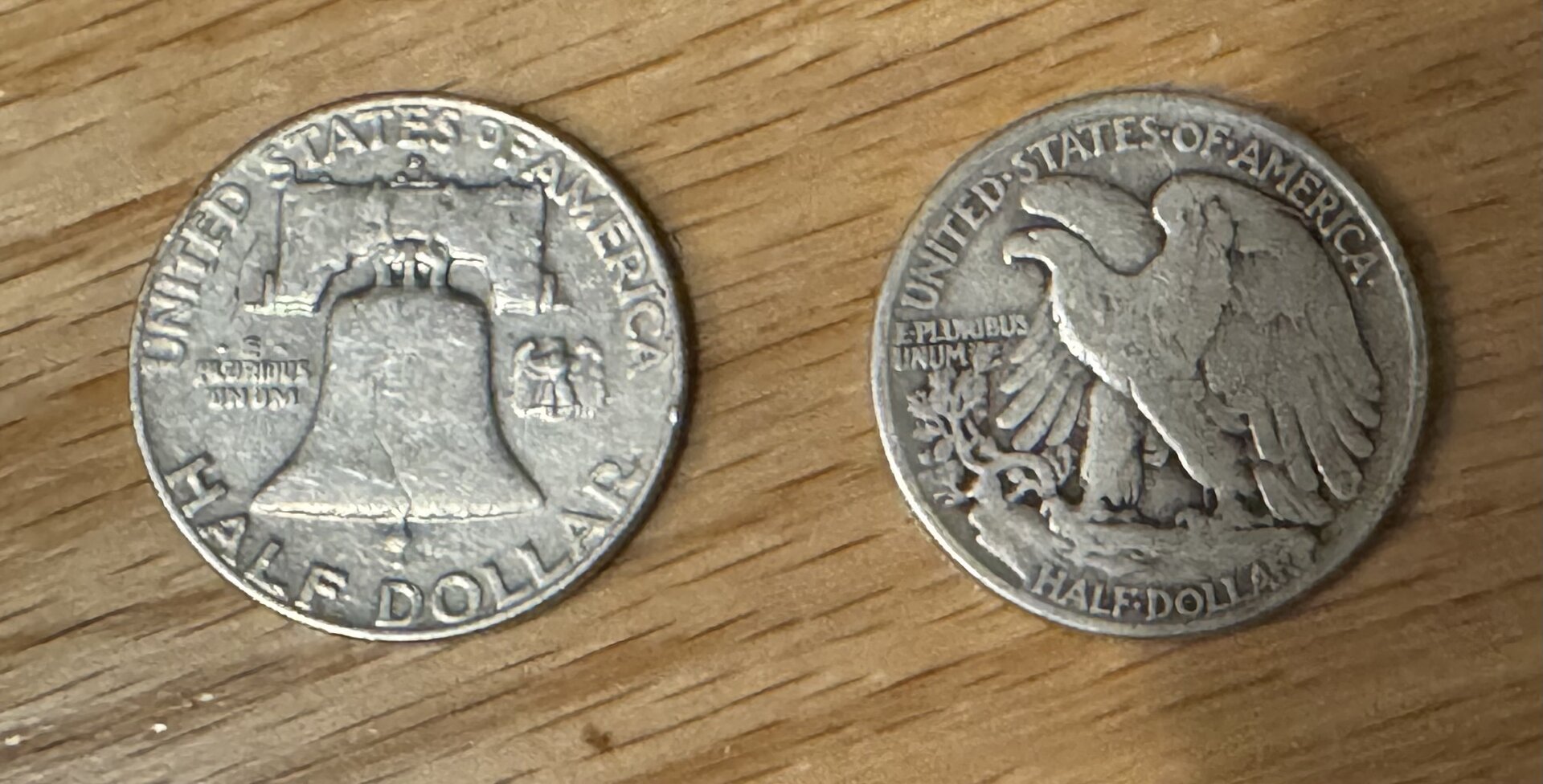 Half dollars reverse