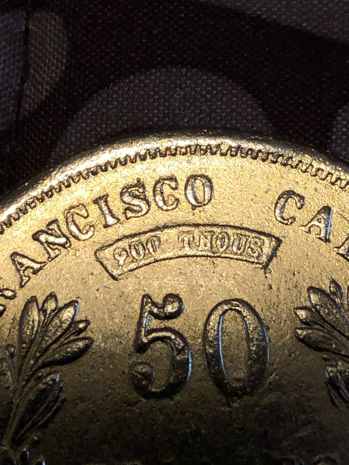 Mass Molitor & Co. 1855 Gold Coin Reverse Zoom