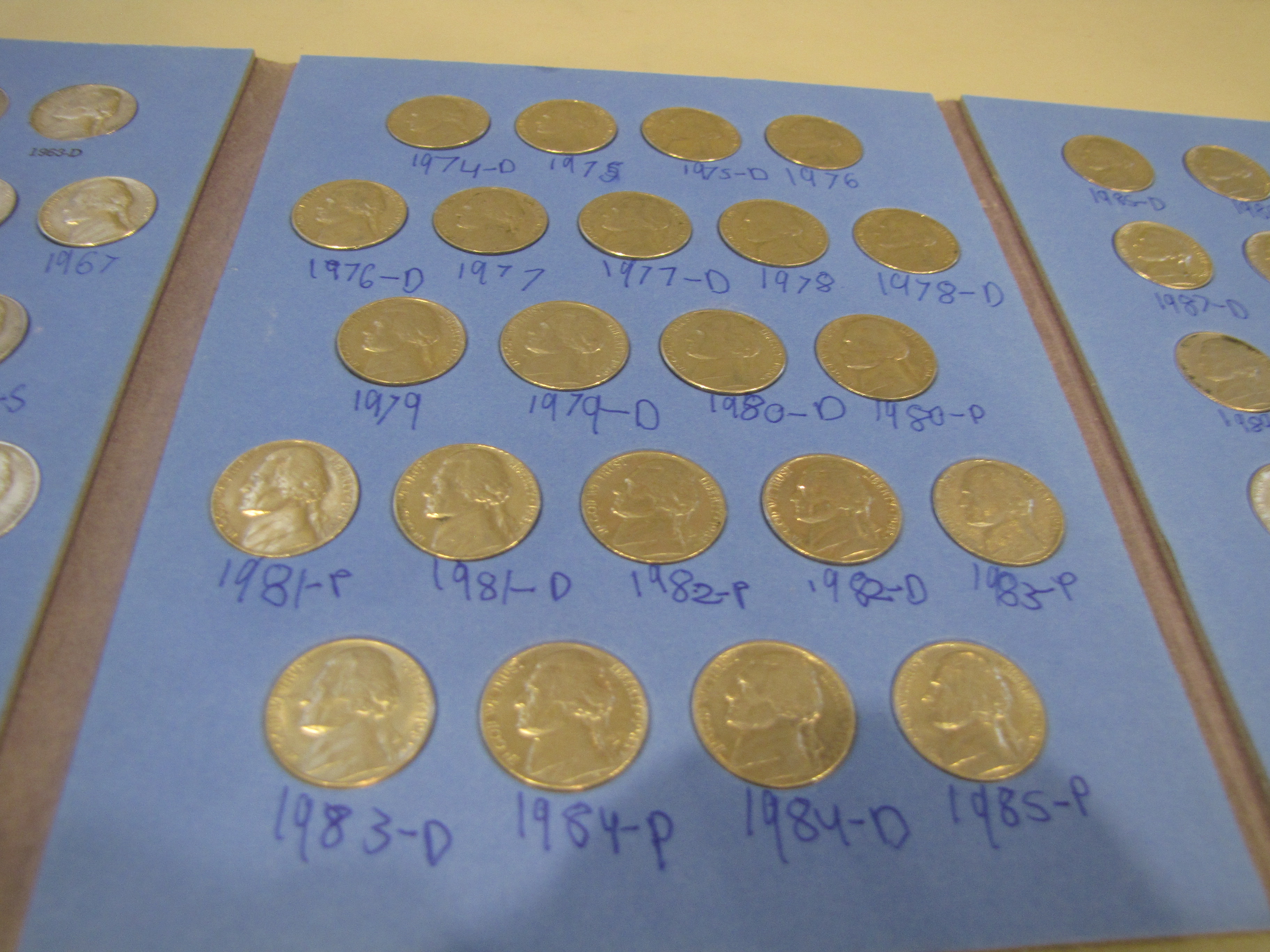 My Jefferson nickel collection.