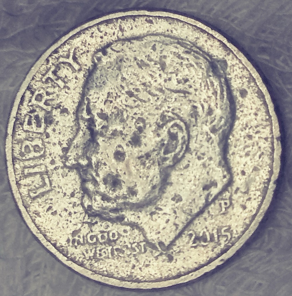 Please help me identify whether this is an error or damaged 2015 P Dime