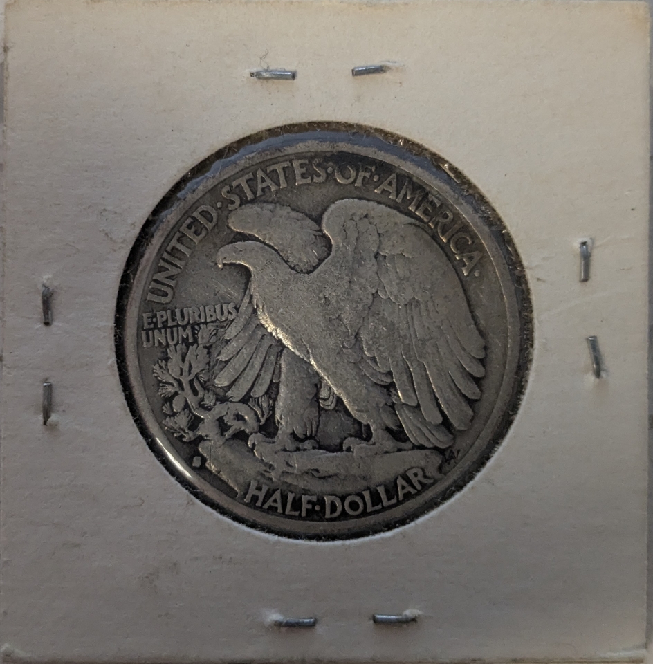Walking liberty half 1933 - back