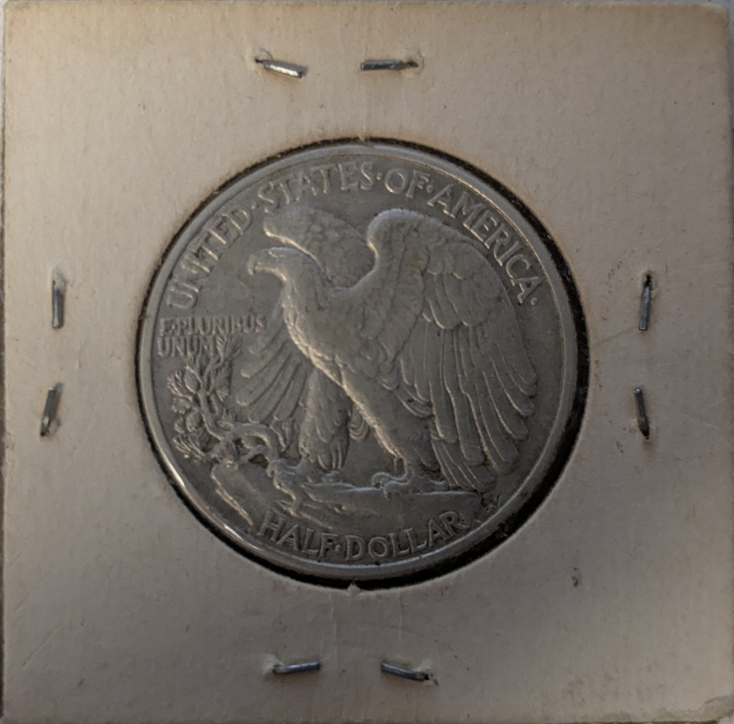 Walking liberty half 1946 - back